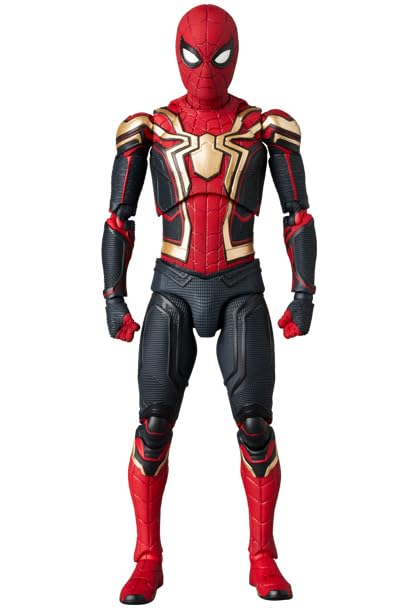 Medicom Toy MAFEX No. 245 Spider-Man Integrated Suit articulation close-up.