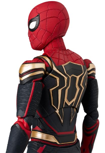Medicom Toy MAFEX No. 245 Spider-Man Integrated Suit head parts lineup.