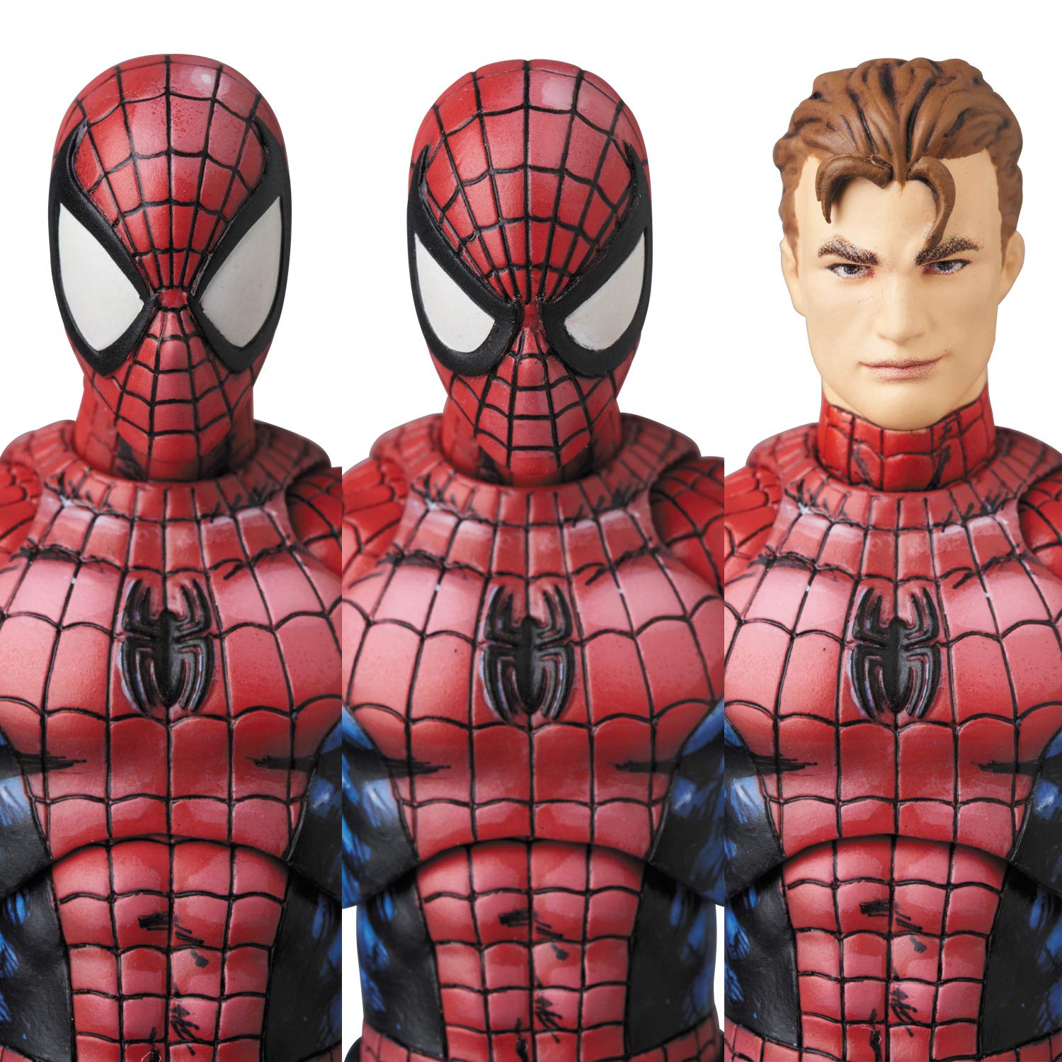 MEDICOM TOY MAFEX No.108 Spider-Man scale supports vibrant hero display.