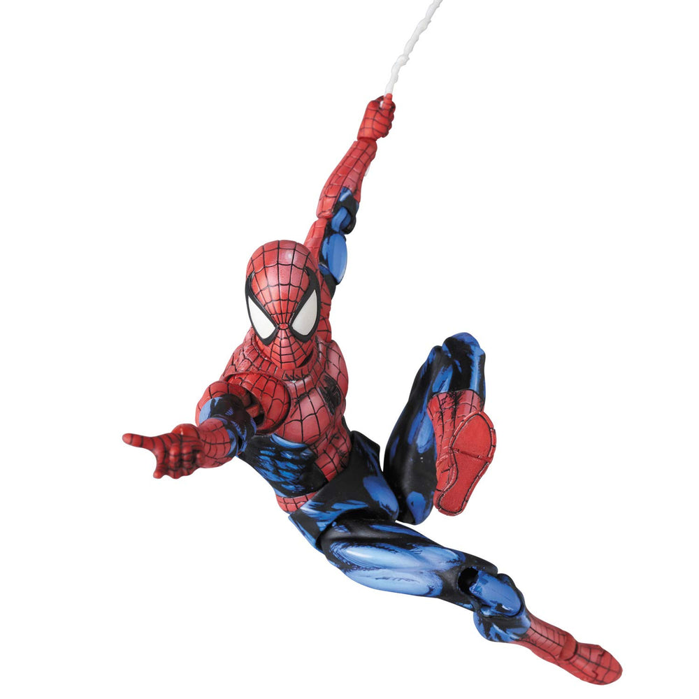 MEDICOM TOY MAFEX No.108 Spider-Man figure front view for dynamic display and pose versatility.