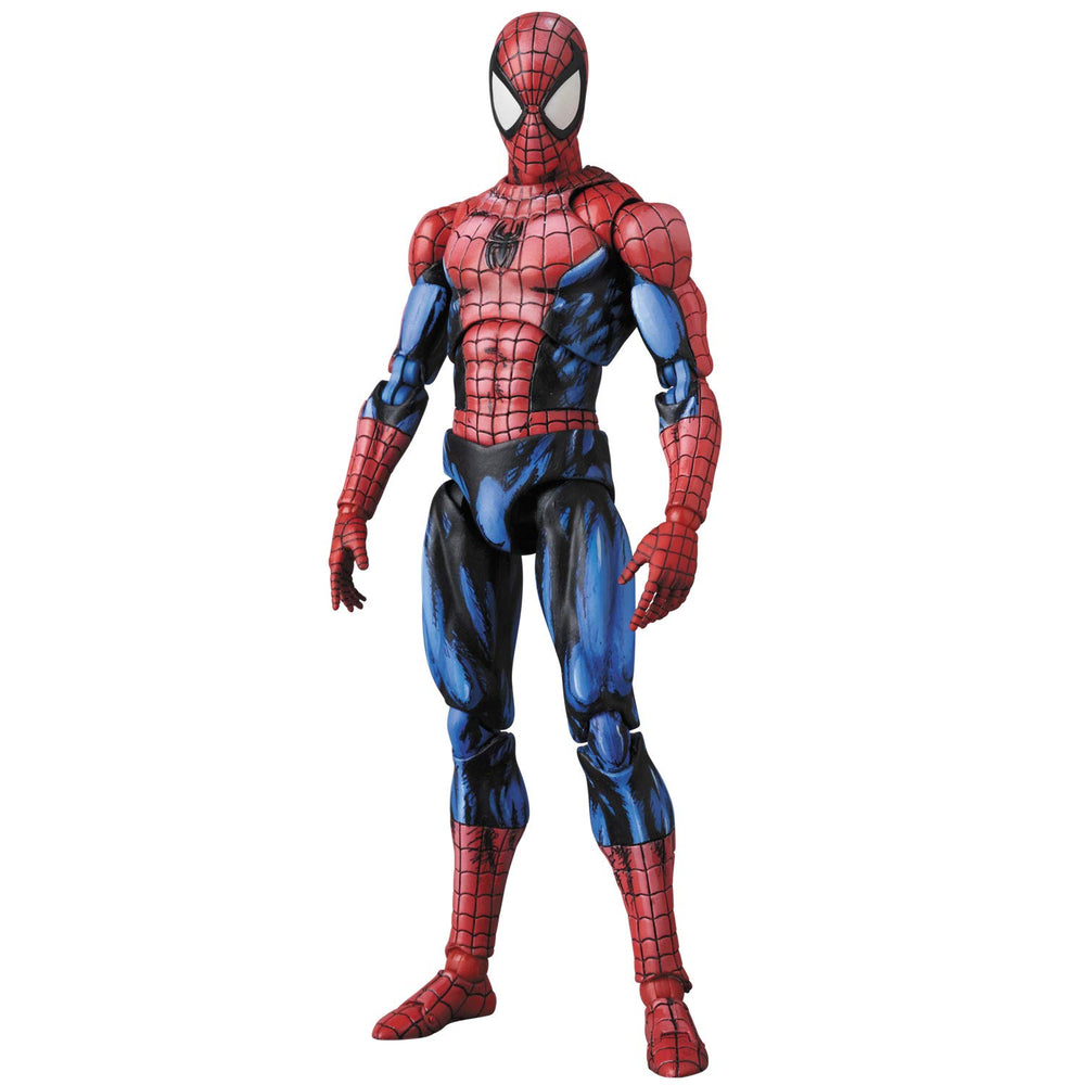 MEDICOM TOY MAFEX No.108 Spider-Man figure comic paint suit detail for authentic look.
