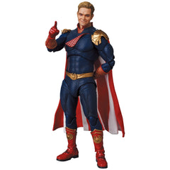 Medicom Toy MAFEX Homelander display base highlights dynamic pose options