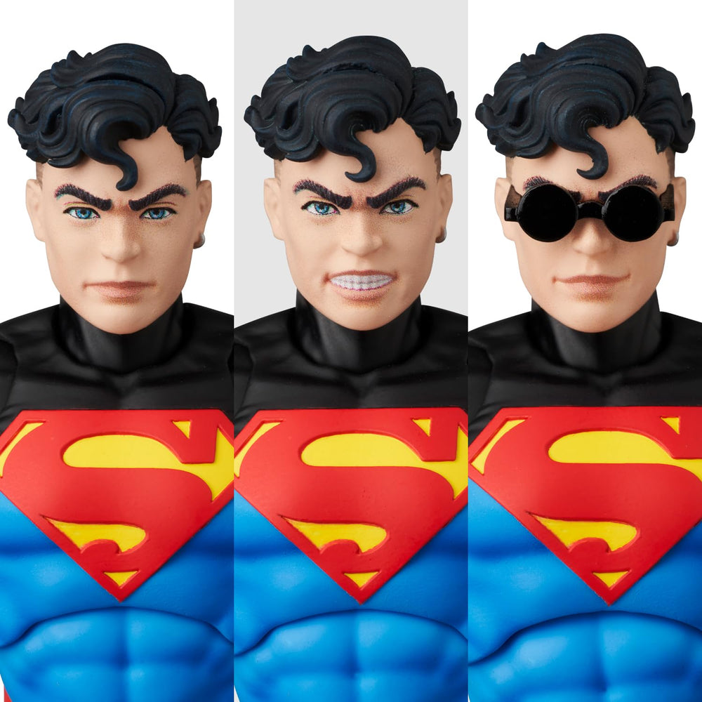 Medicom Toy Return of Superman Superboy MAFEX leather-look jacket adds premium feel.