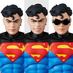 Medicom Toy Return of Superman Superboy MAFEX leather-look jacket adds premium feel.