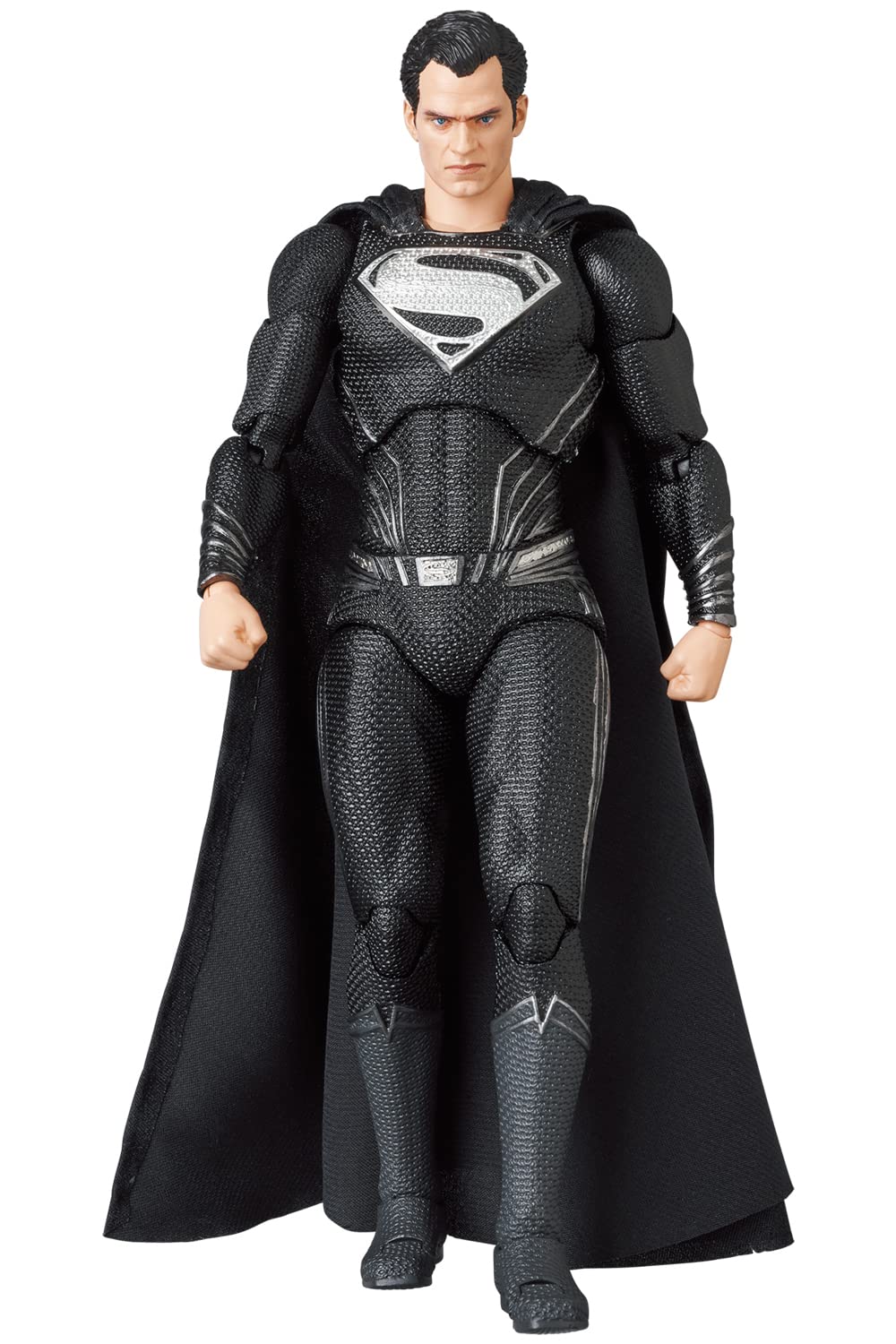 Medicom Zack Snyder Superman MAFEX figure highlights detailed facial sculpts.