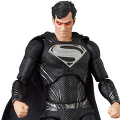 Medicom Zack Snyder Superman MAFEX figure features a cloth cloak for authentic hero aesthetics.