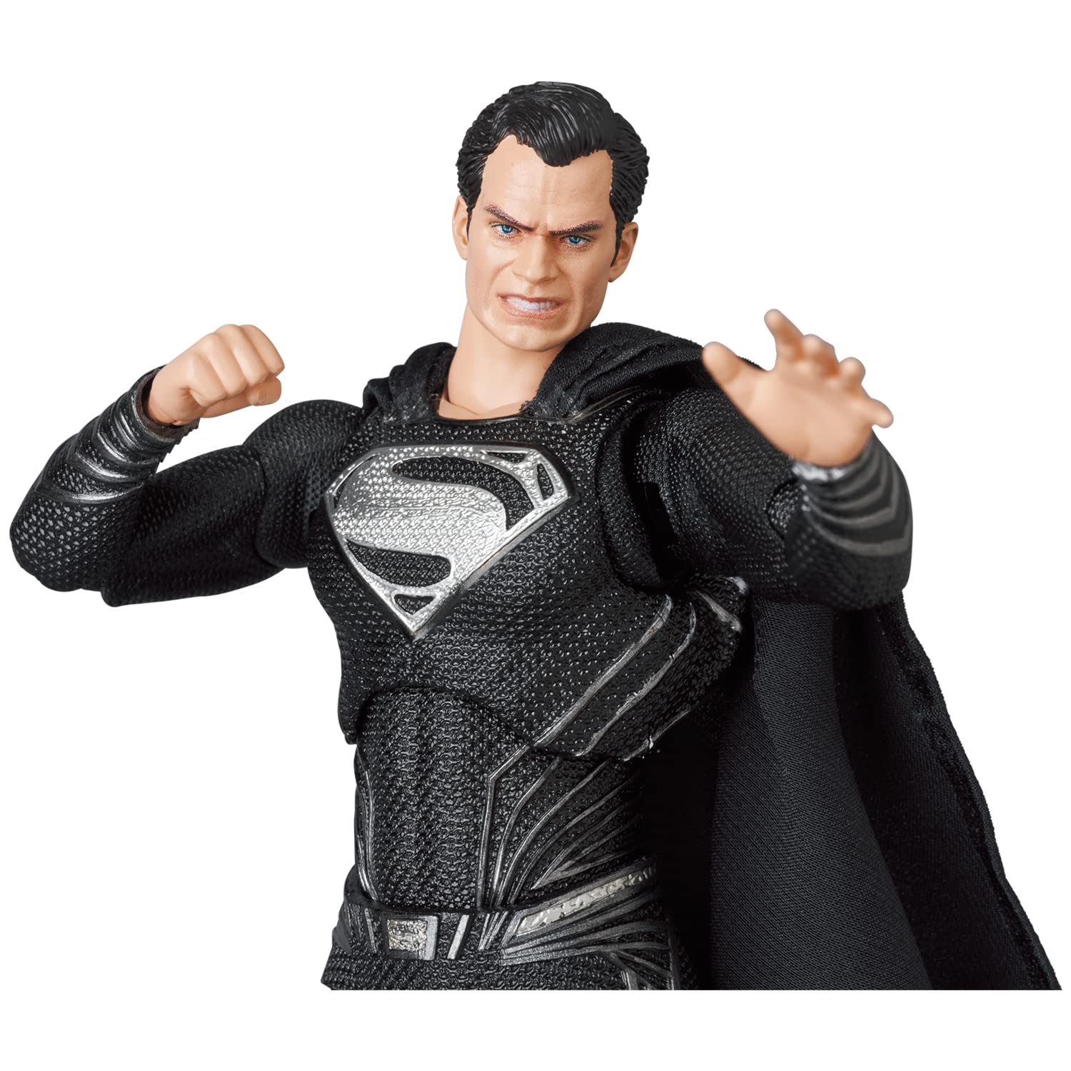 Medicom Zack Snyder Superman MAFEX figure features poseable joints for varied stances.