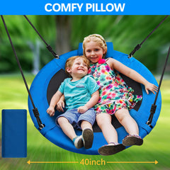Medicook saucer swing waterproof fabric keeps seats dry after light rain.