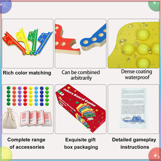 Medikaison eight-color wooden boards showcasing vibrant surfaces for 2-8 players.