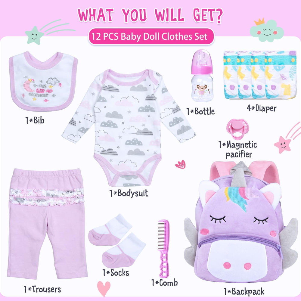 Medylove cloud bodysuit—soft, comfortable base layer for 17-22 inch reborn dolls