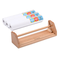 MEEDEN paper roll dispenser on sturdy beech wood easel for kids.