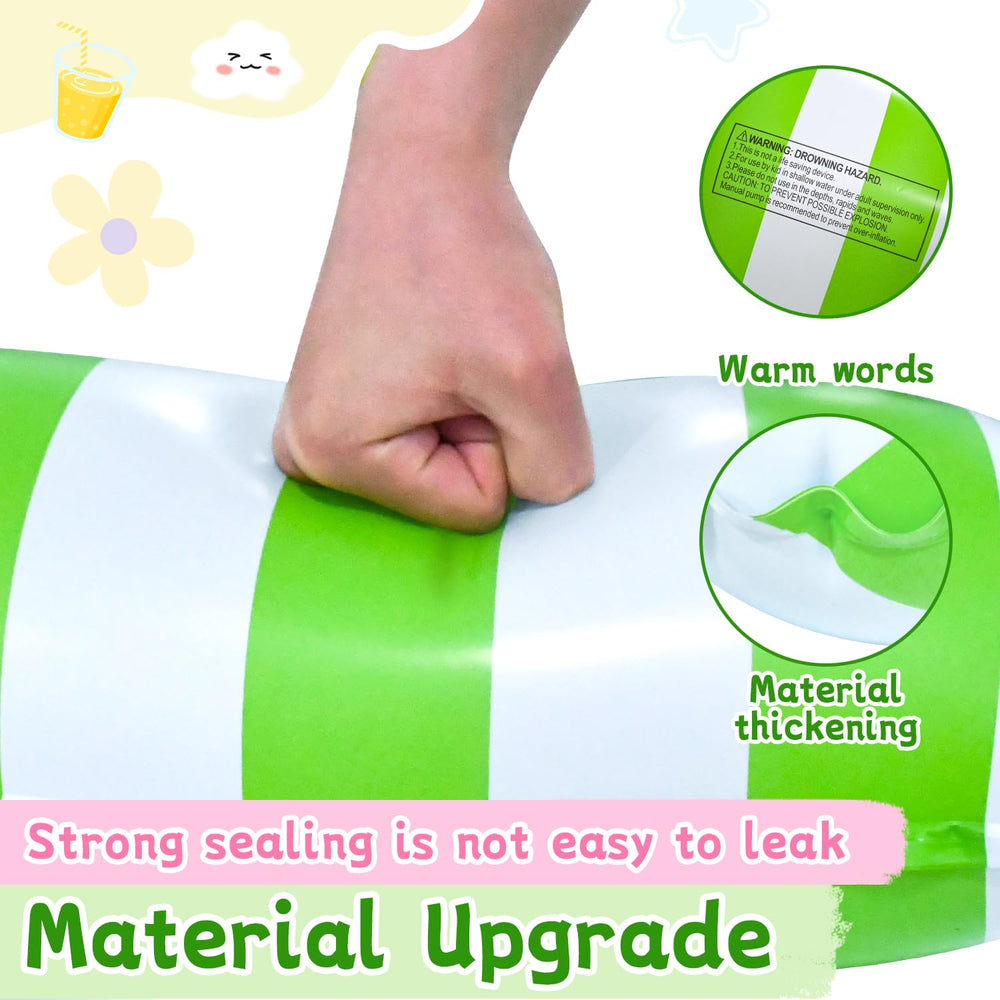 Meegoo pool hammock float green triple tubes boosts visibility and fun