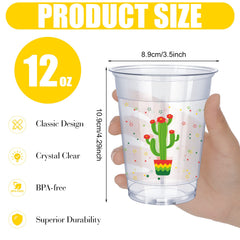 Meekoo fiesta cups with cactus pattern for Mexican themed celebrations