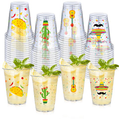 Meekoo fiesta cups with straw hat pattern for outdoor margarita parties