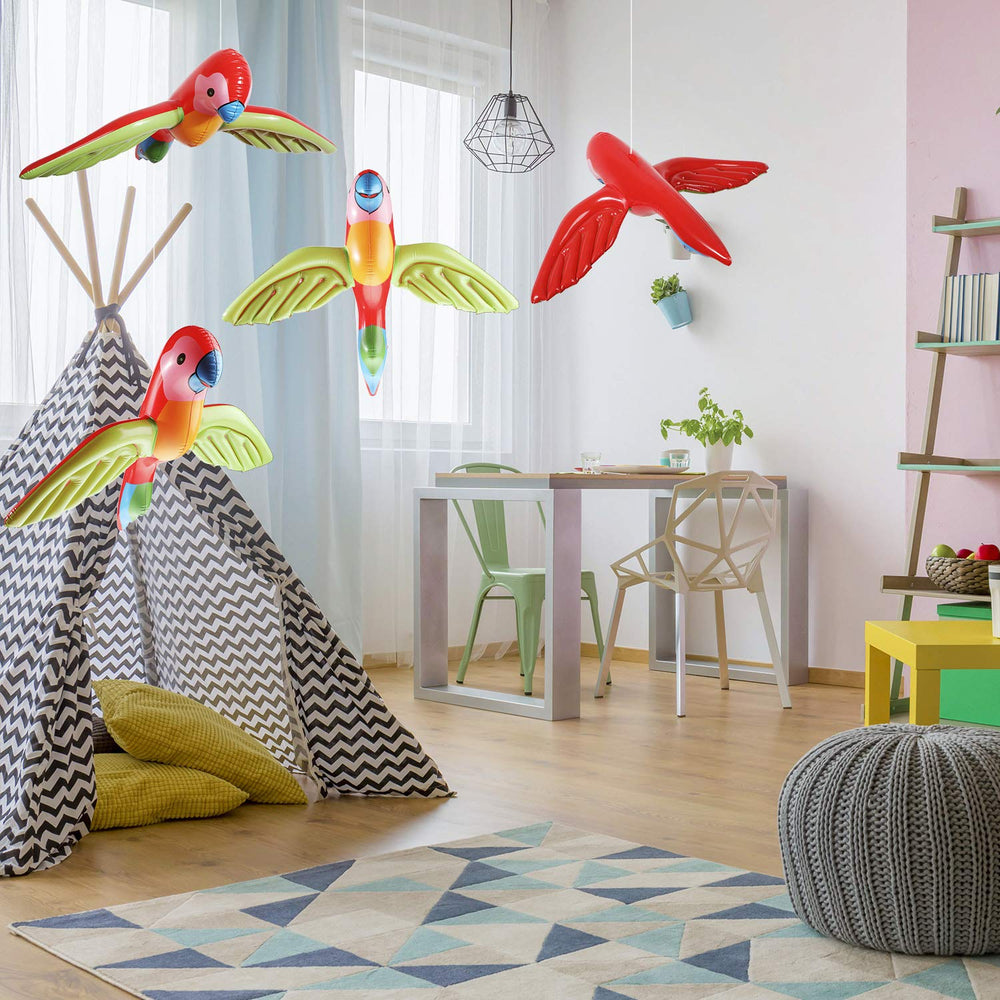 Meekoo four-piece parrot inflatable set ideal as kids' party gifts