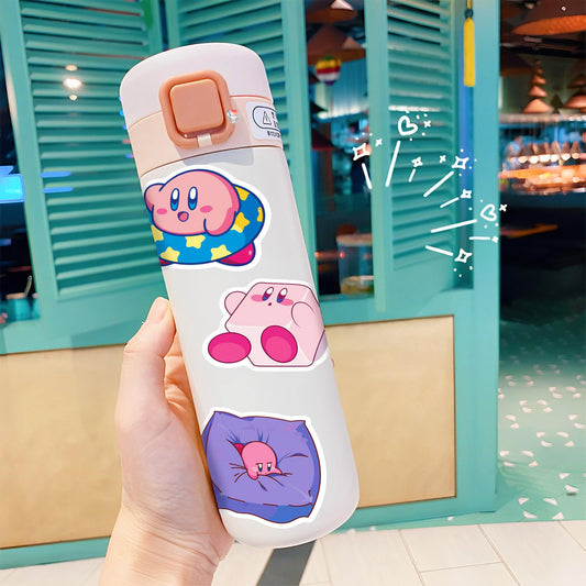 Meet Holiday Kirby stickers on bottle resist water and sun for daily use