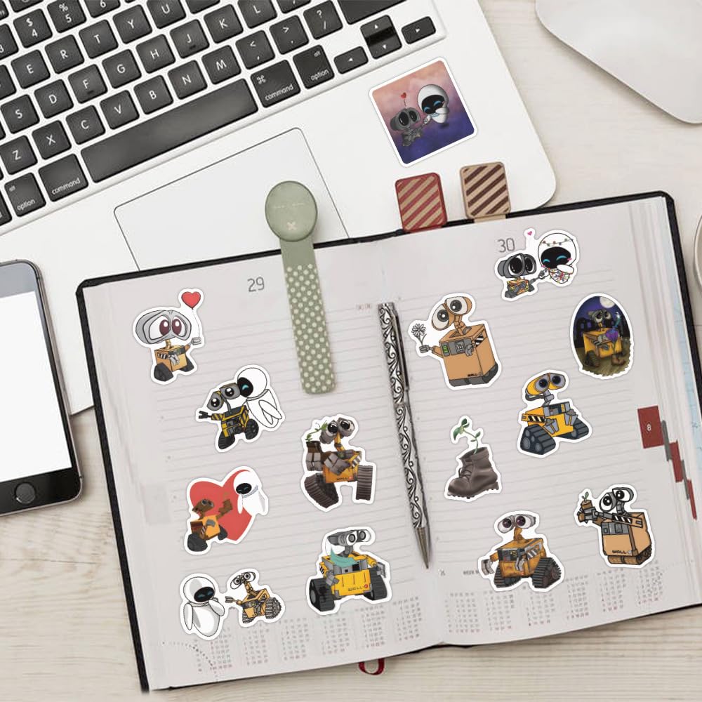 Meet Holiday Walle sticker set on a scrapbook for creative accents