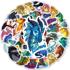 Meet Holiday Wings of Fire Dragon sticker on luggage for quick recognition.