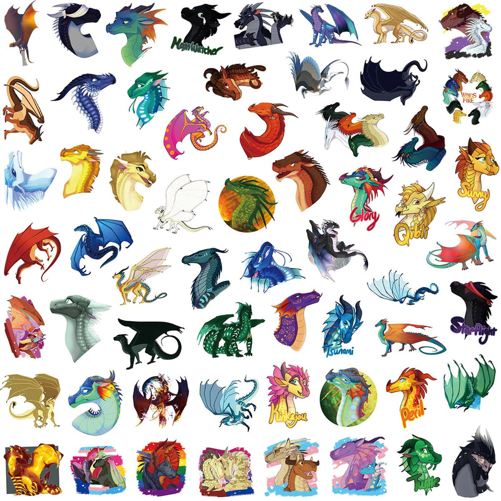 Meet Holiday Wings of Fire Dragon sticker on skateboard for portable flair.