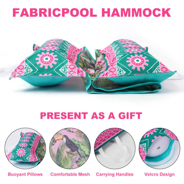Meetinext botanical hammock float providing body-friendly support for long pool sessions.