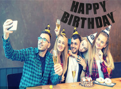 MEETINGU black birthday banner inspires versatile setups across themes.