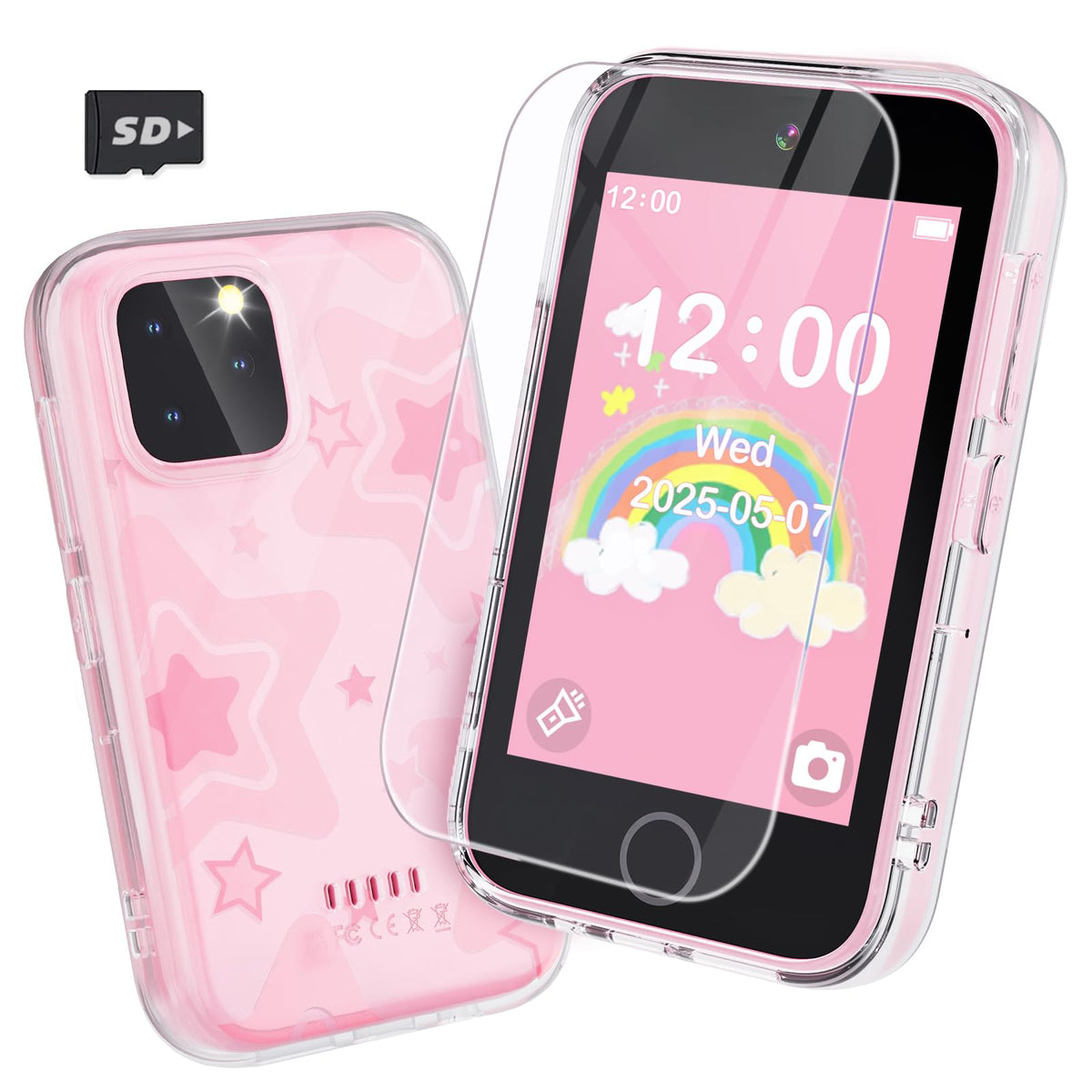 Meetrye Kids Smart Phone front view with 3.5-inch screen for comfy play