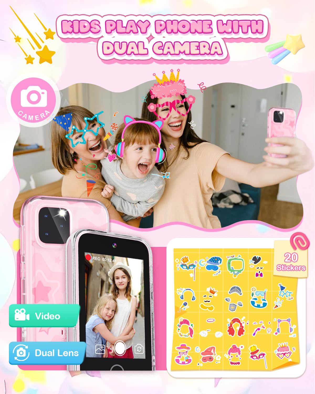 Meetrye Kids Smart Phone with protective case guards against drops