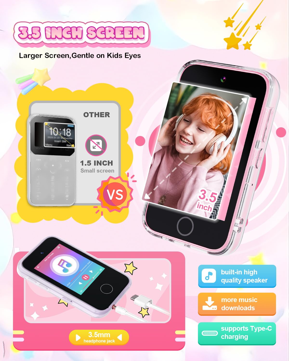 Meetrye phone with Star PU case showing wallpapers and themes
