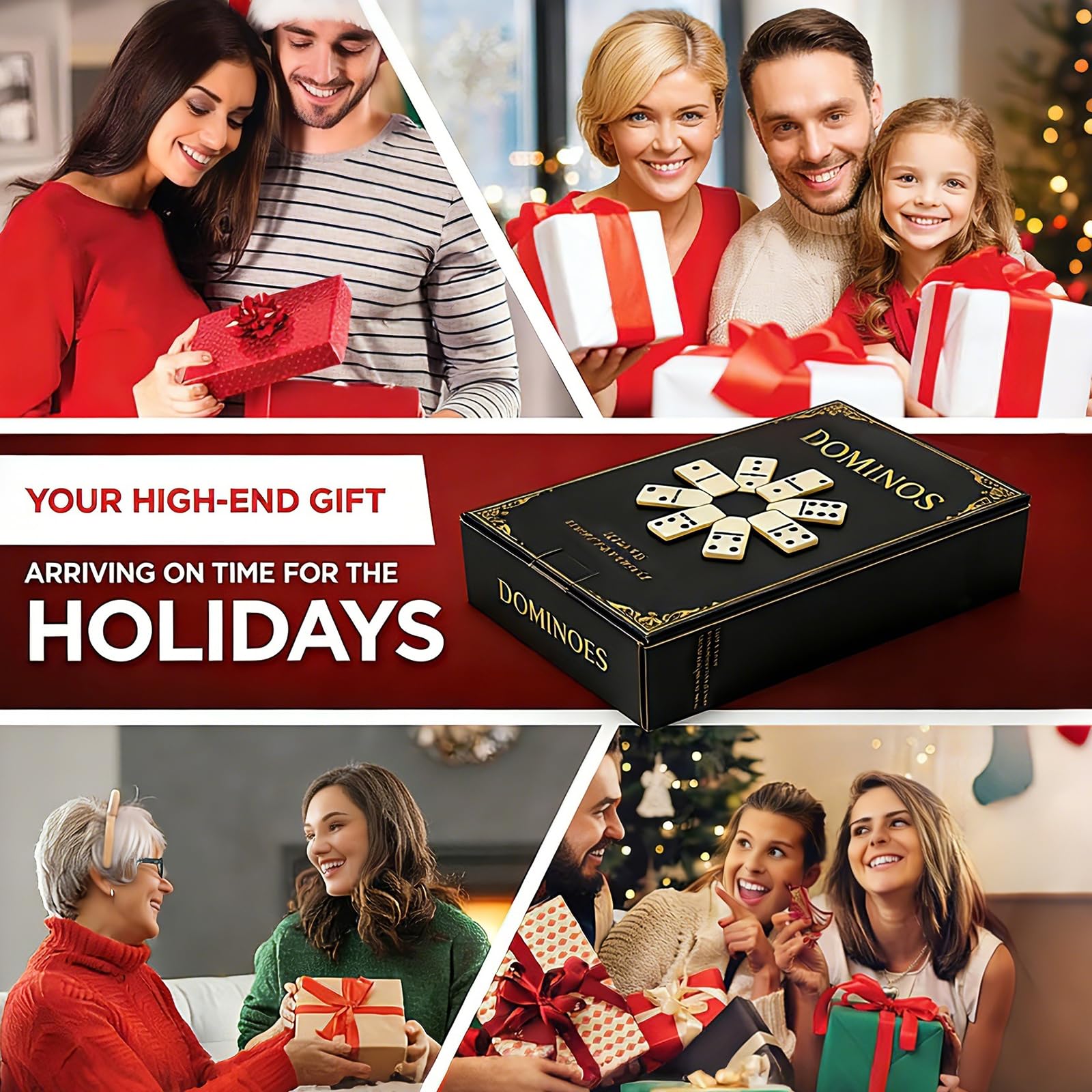 MeetYr Life dominoes gift pack presented as a sophisticated present.