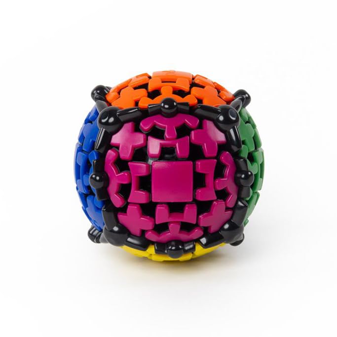 Meffert's Gear Ball's travel-friendly, compact design ideal for trips and commutes.