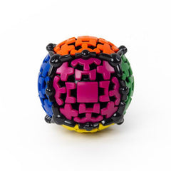 Meffert's Gear Ball's travel-friendly, compact design ideal for trips and commutes.