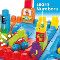 Mega Bloks First Builders gas station blocks spark imaginative town construction.