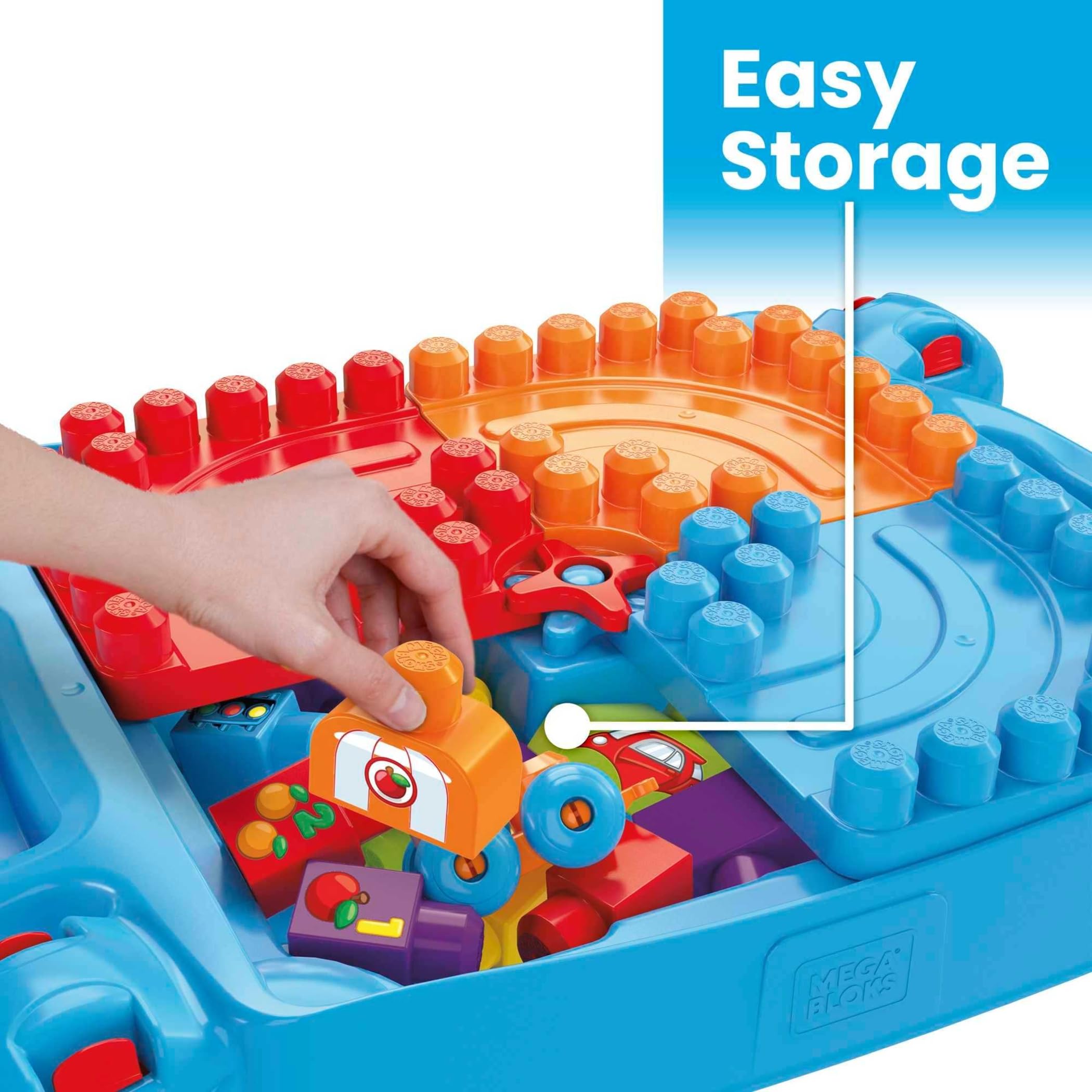 Mega Bloks First Builders traffic light blocks help with sequencing and color matching.