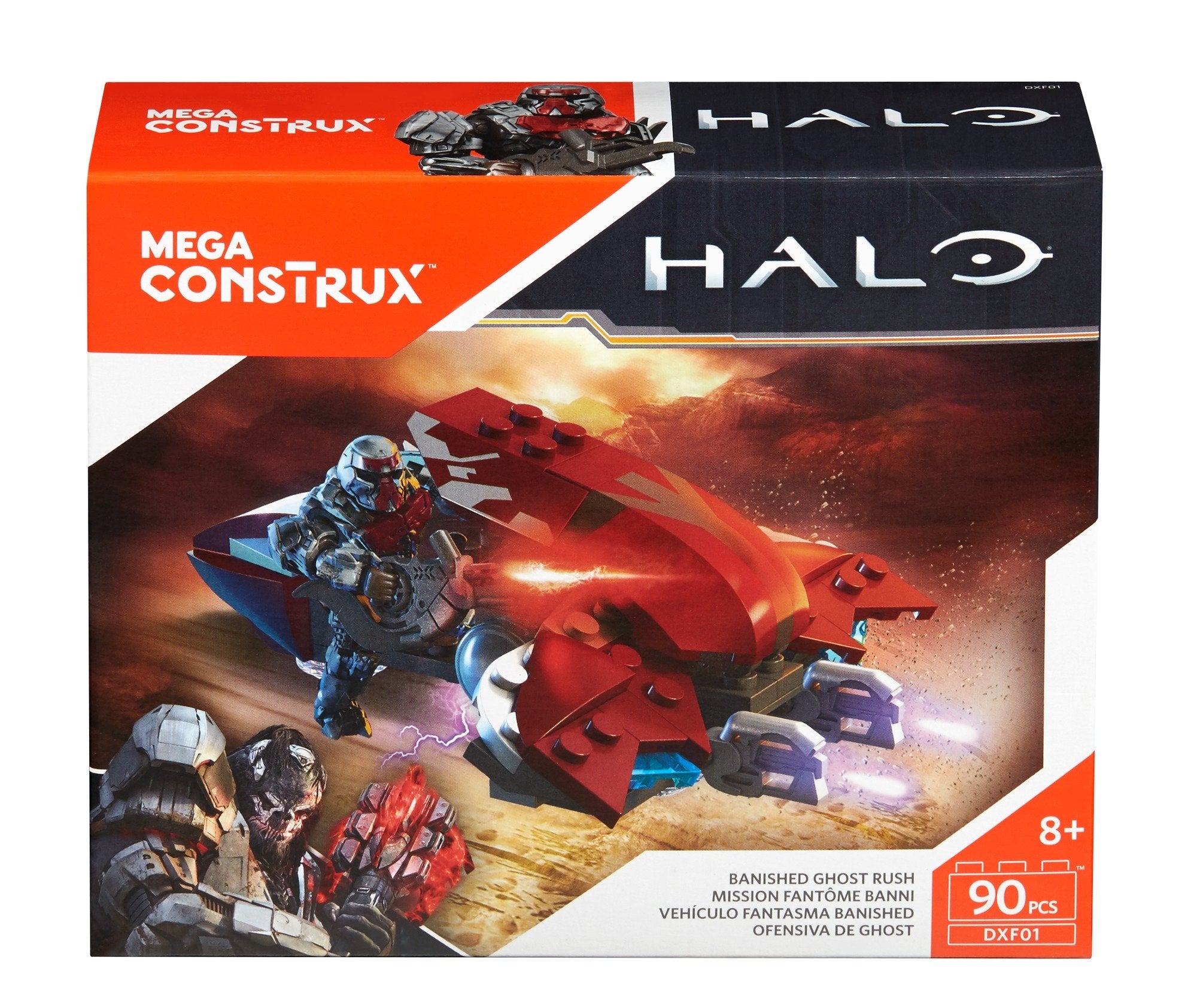 Mega Bloks Halo Banished Brute figure with detachable armor for customization.