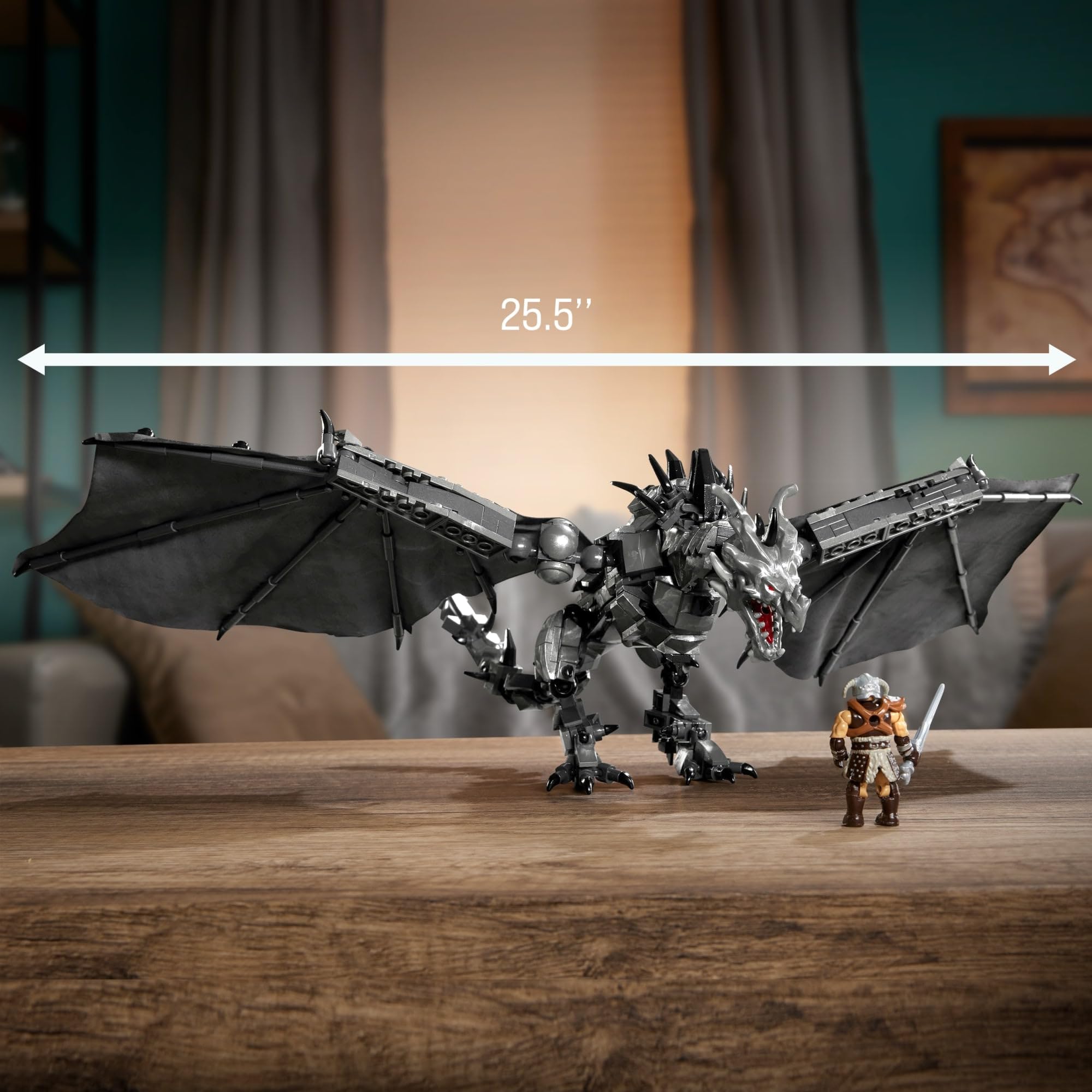 Mega Brands Alduin wingspan 25-inch display for epic collection presence