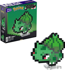 Mega Brands Bisasam retro pixel-art 15cm figure for desk display.