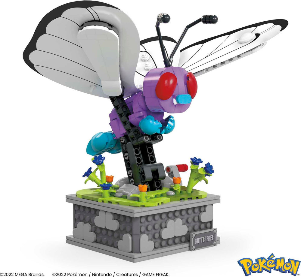 Butterfree crank activation demonstrates moving wings for interactive display.