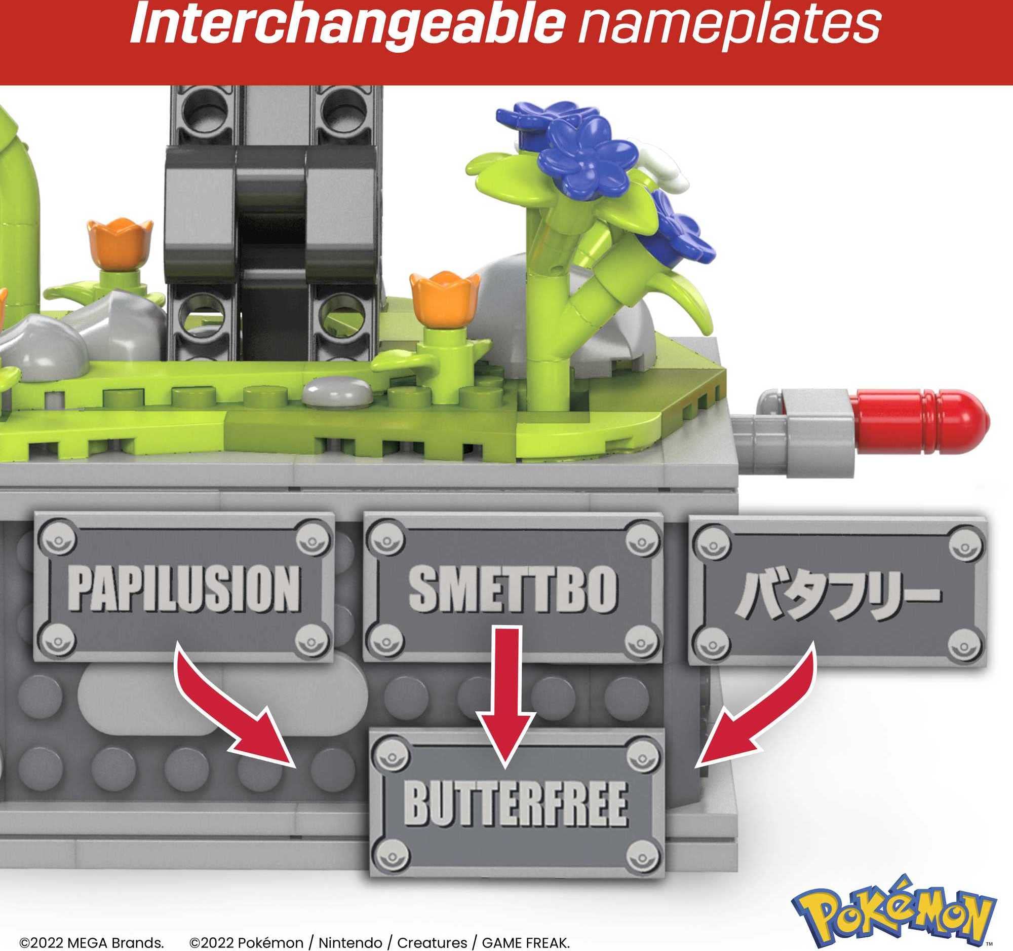 Butterfree multilingual name plates enhance shelf-ready presentation.
