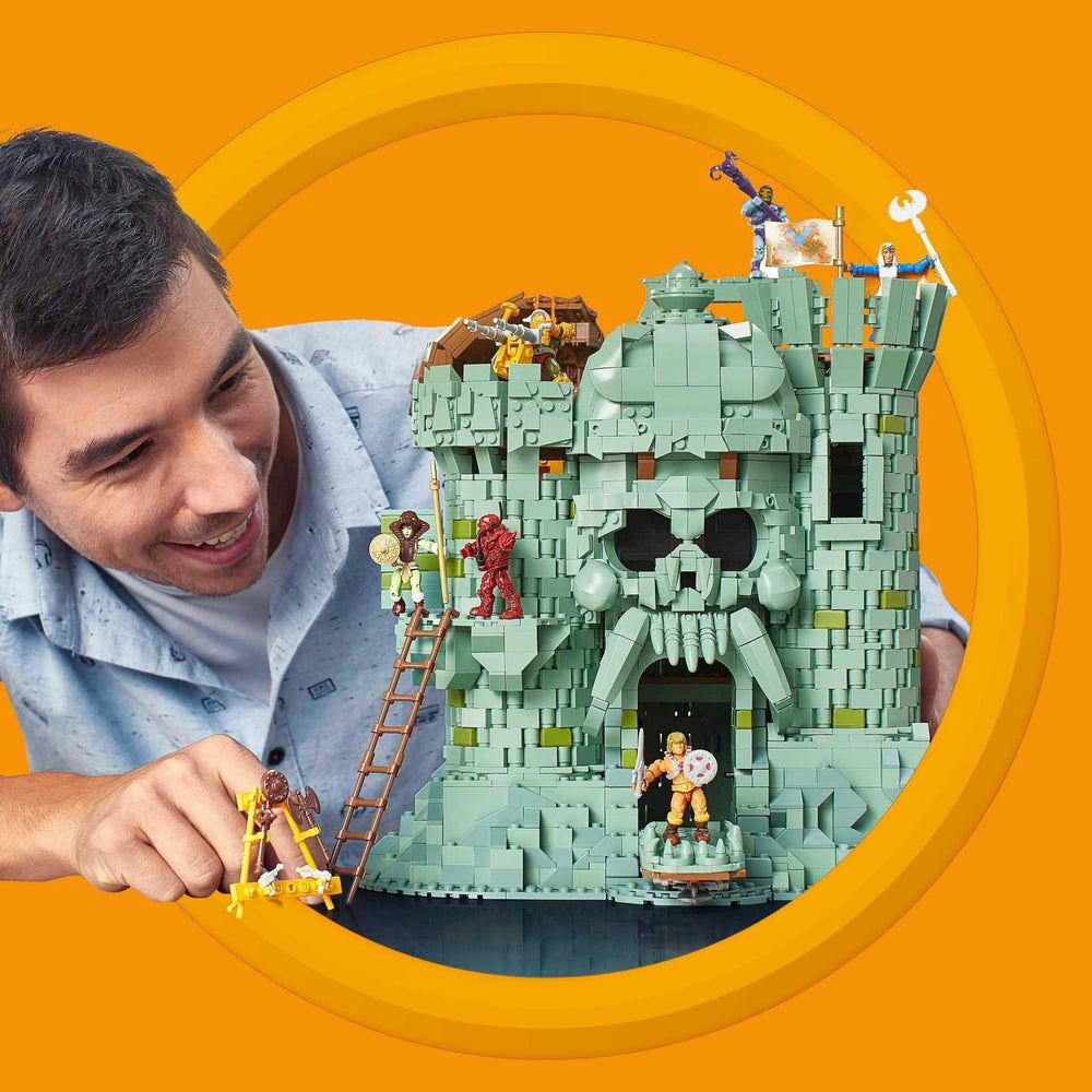 Mega Brands Castle Grayskull working jawbridge highlights interactive play