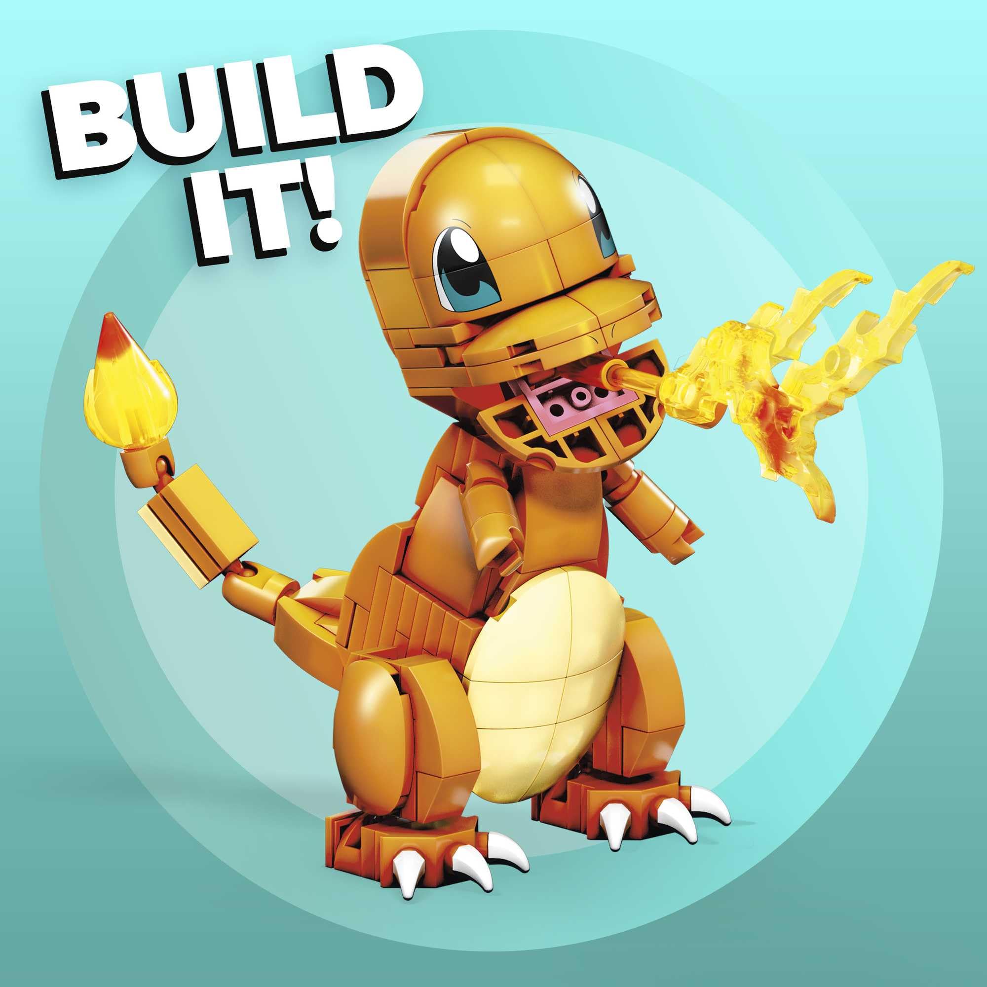 Mega Brands Charmander with fire-breath detail for dynamic display.