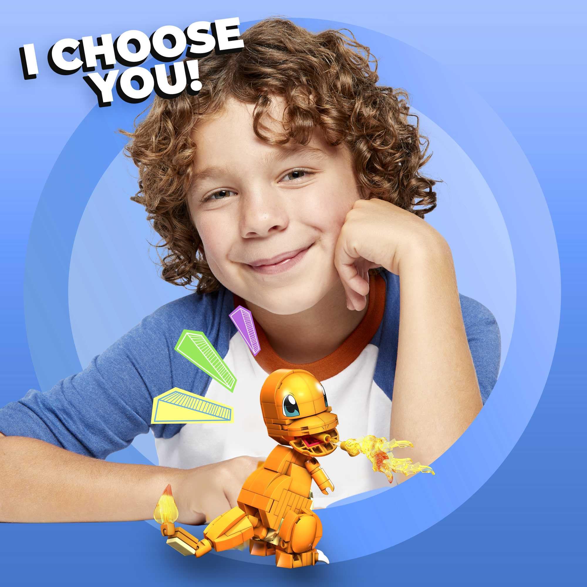 Mega Brands Charmander poseable figure in action-ready stance.