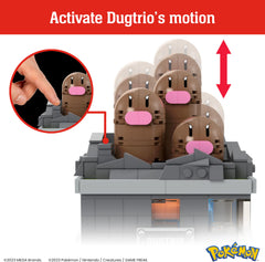 Mega Brands Dugtrio mini-motion with pop-up motion.
