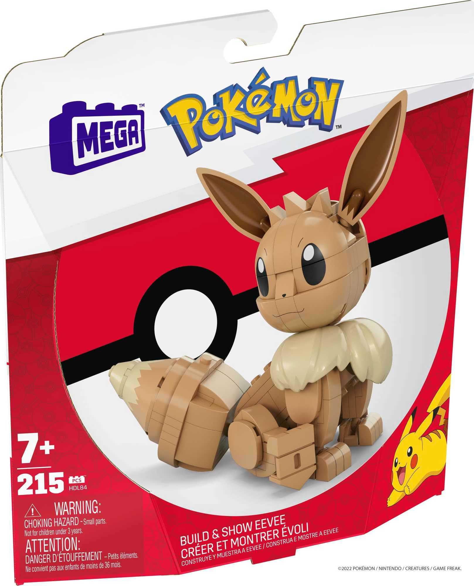 Mega Brands Eevee build kit with clear, kid-friendly instructions for starting builds.
