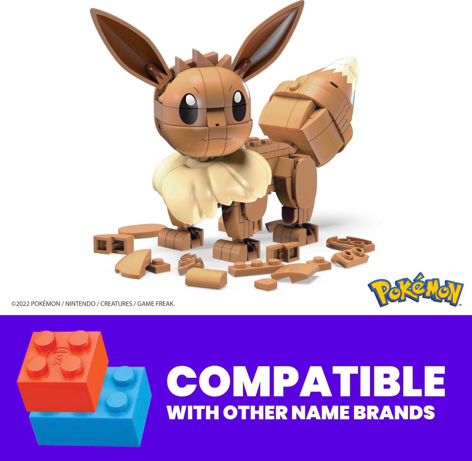 Mega Brands Eevee compatibility with sets enables versatile builds across brands.