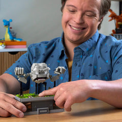 Mega Brands Geodude hidden-button motion activates punching action for playful interaction.