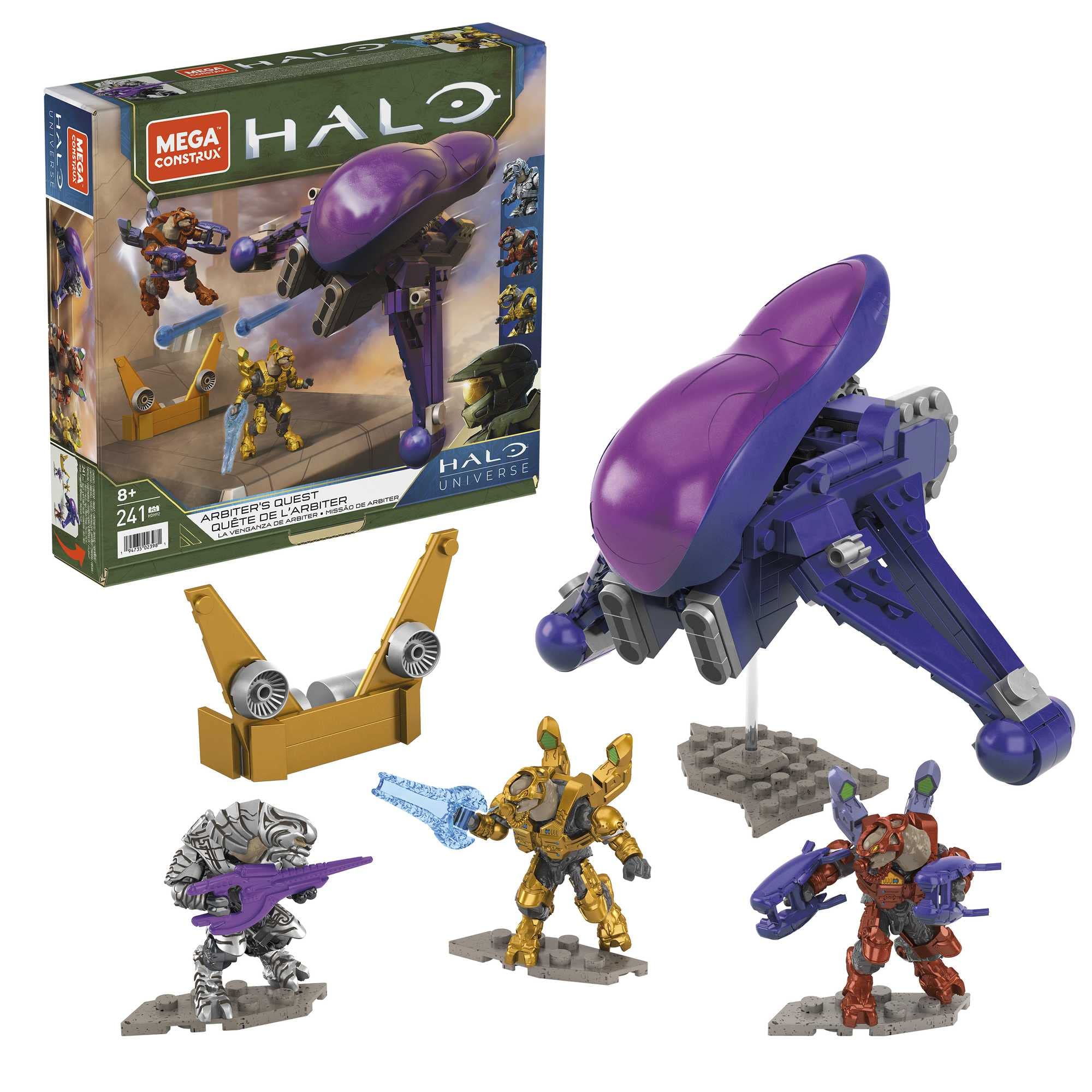 Mega Brands Halo Arbiter's Banshee with cockpit for immersive space battles.