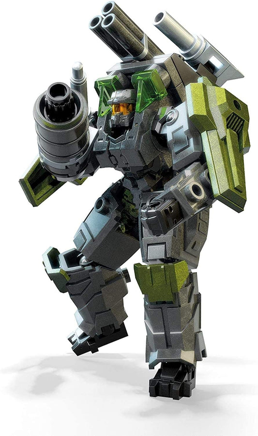 Mega Brands Halo Mark I Prototype Exosuit front view with customizable armor for creative battles.