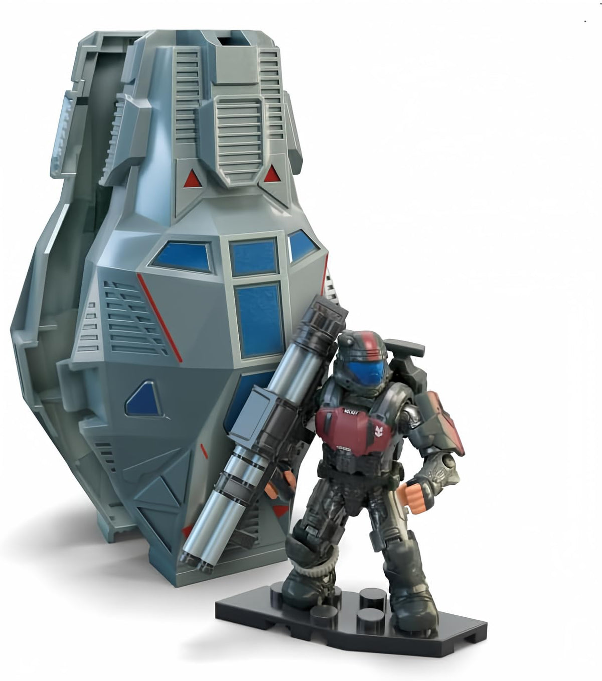 Mega Brands Halo ODST Mickey Crespo figure in dynamic pose for display.