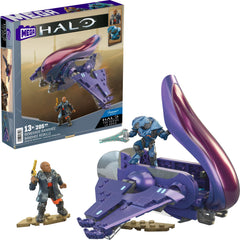 Mega Brands Halo Renegade Banshee aircraft model, vivid purple, ideal for display and imaginative play.