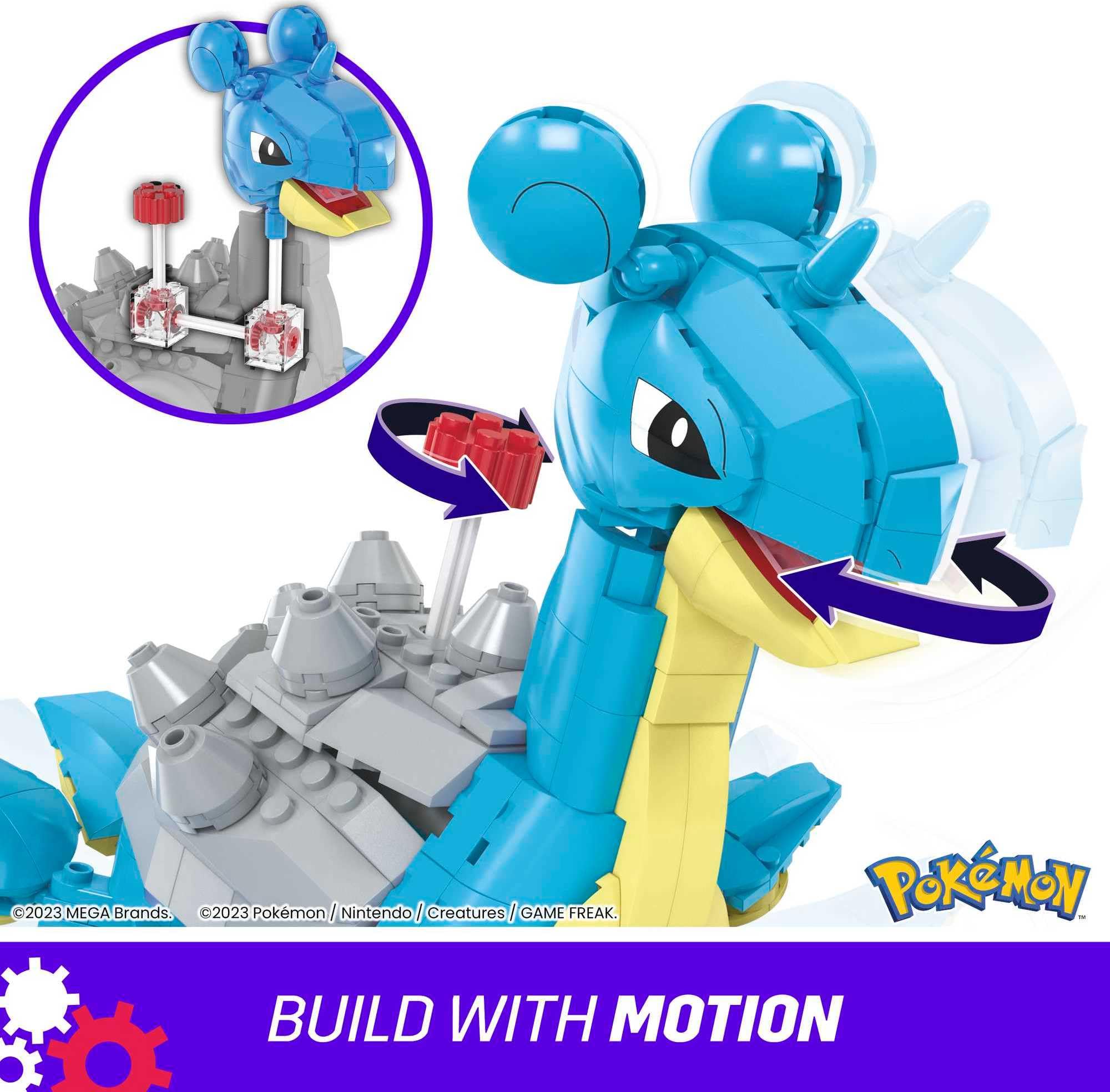 Lapras stands seven inches tall for bold display and shelf presence